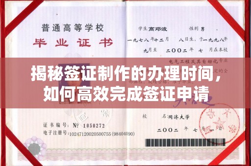 龙海揭秘签证制作的办理时间，如何高效完成签证申请